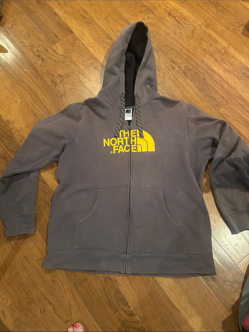 The North Face Hoodie with Yellow Logo